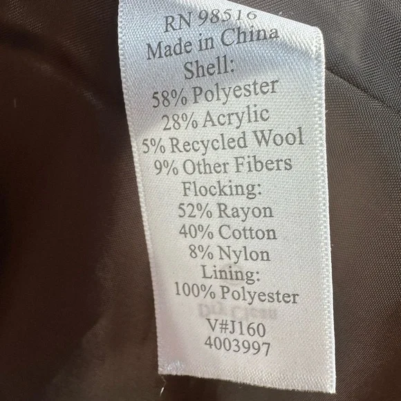 Coldwater Creek Blazer Jacket Petite 12 P12 Taupe Herringbone Floral Print Lined - Picture 7 of 9